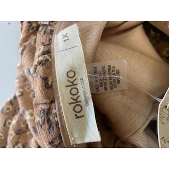 Rokoko Floral Print Sleeveless Dress 1X - Picture 3 of 6